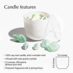 Hidden Label Wood wick candle emits crackling sound for cozy evenings