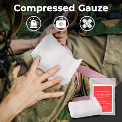HidroPony IFAK MOLLE bag quick-access panel demonstrated for fast retrieval.