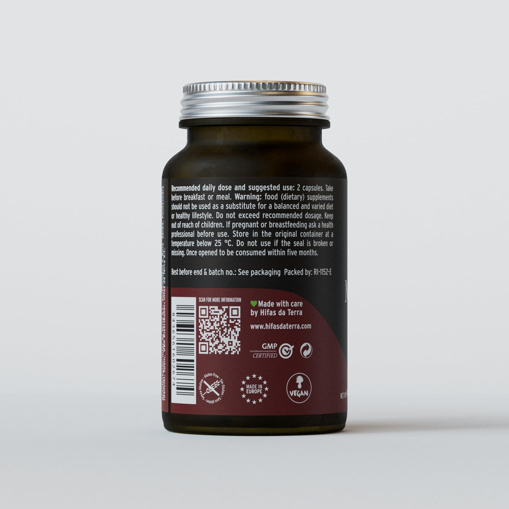 HIFAS DA TERRA Mico-Rei bottle and jar displayed for home use.