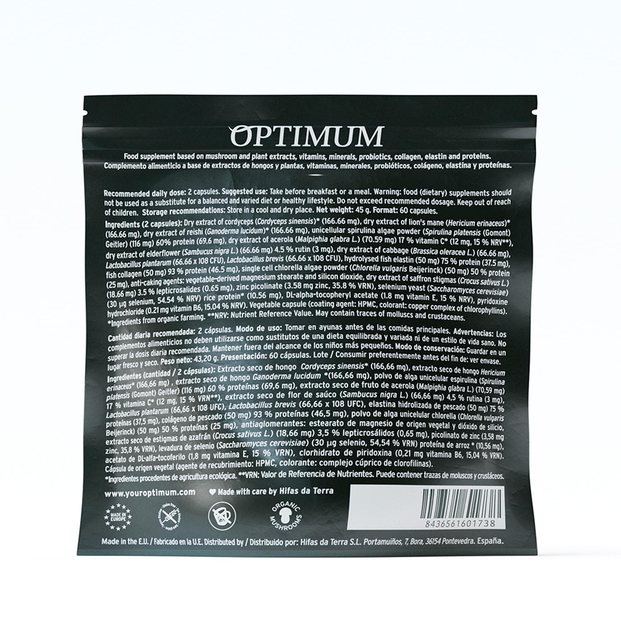 HIFAS DA TERRA Optimum Welcome Pack for Women capsules laid out for daily focus and energy