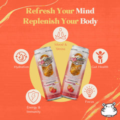 High Ground Elixir 12oz can demonstrates low calorie and no added sugar.