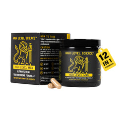 High Level Man bottle pour supports daily energy and focus.