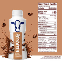 High Protein Chocolate Shake bottle pour for quick, ready-to-drink convenience.