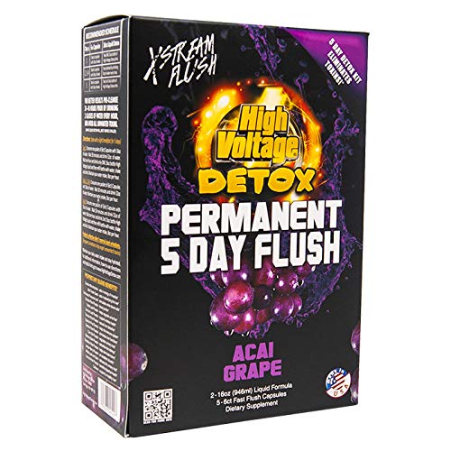 High Voltage Detox 5 Day Flush kit bottle and capsules support a guided cleanse.
