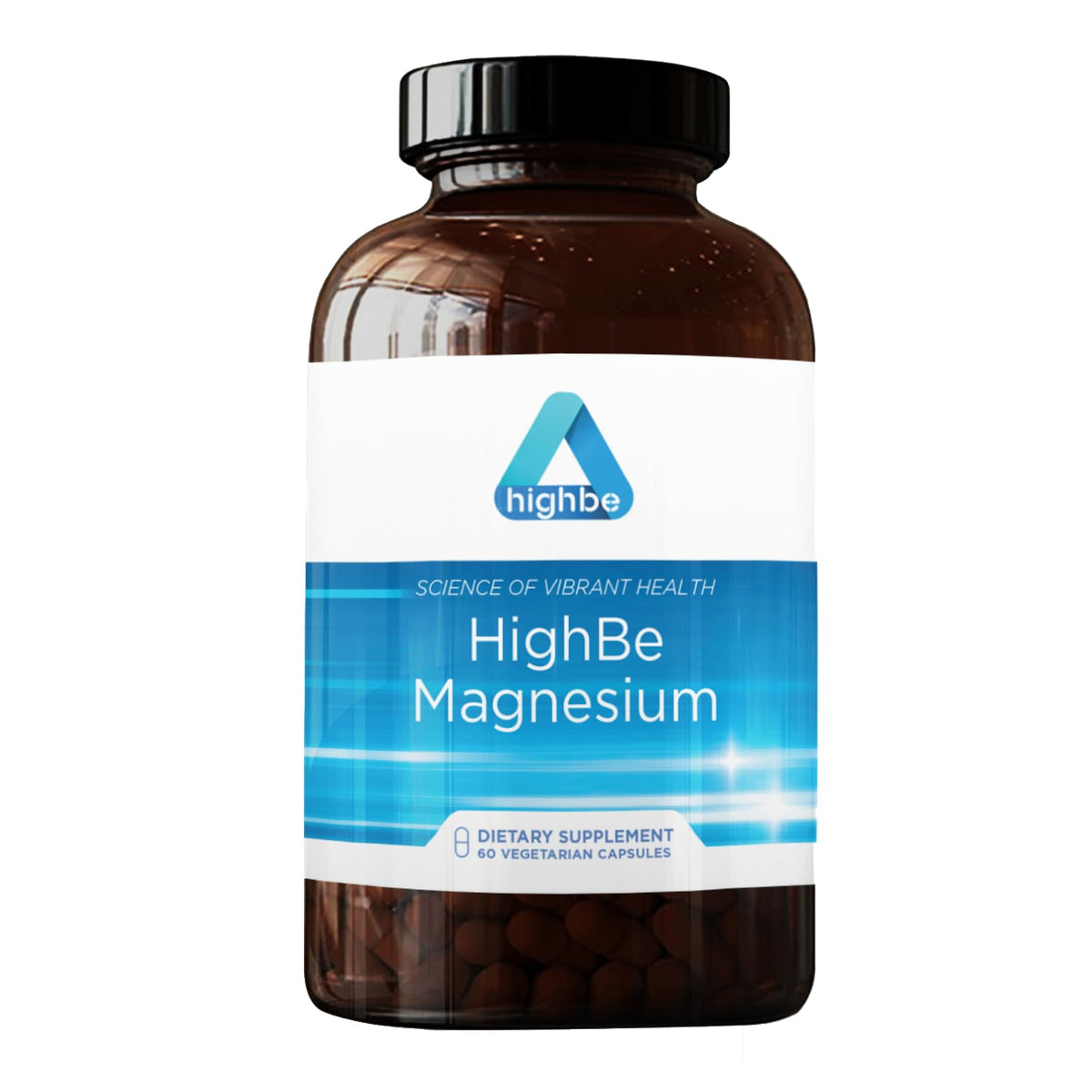 HighBe Magnesium Glycinate capsules for daily stress support and muscle relaxation.