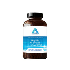 HighBe Women's Multivitamin bottle closeup highlighting premium minerals for absorption