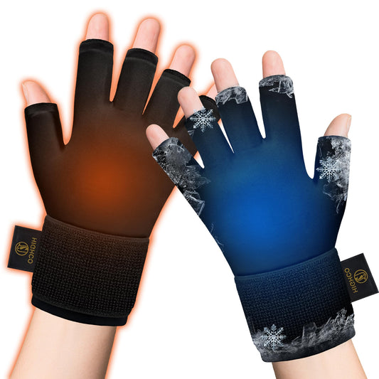 Highco Ice Gloves hand pain relief with targeted cold therapy in use