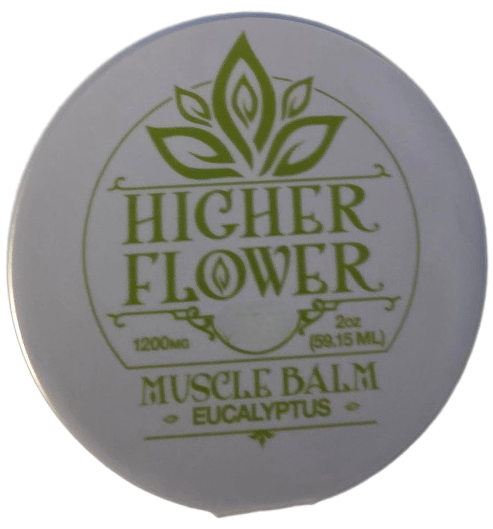 Higher Flower balm texture close-up highlights beeswax and natural oils