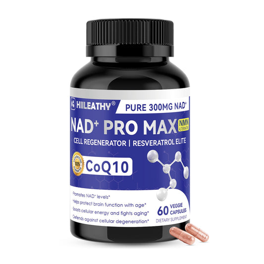 HIILEATHY NAD+ bottle ready for daily energy support.