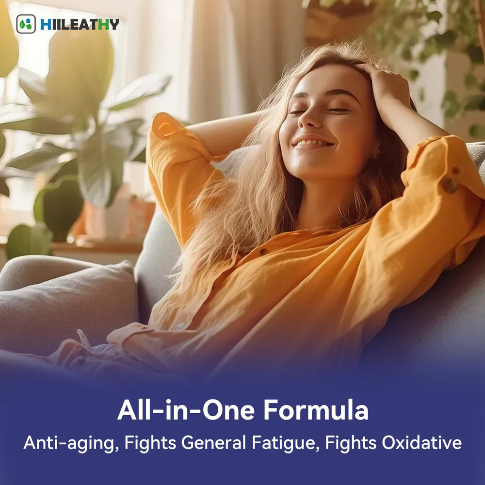 HIILEATHY NAD+ capsules on white surface for easy daily dosing.