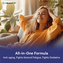 HIILEATHY NAD+ capsules on white surface for easy daily dosing.
