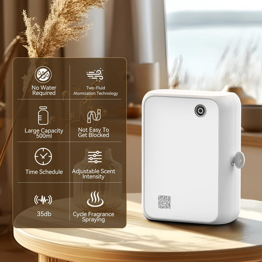 Hijoc diffuser Bluetooth control enables wireless setup and scheduling.
