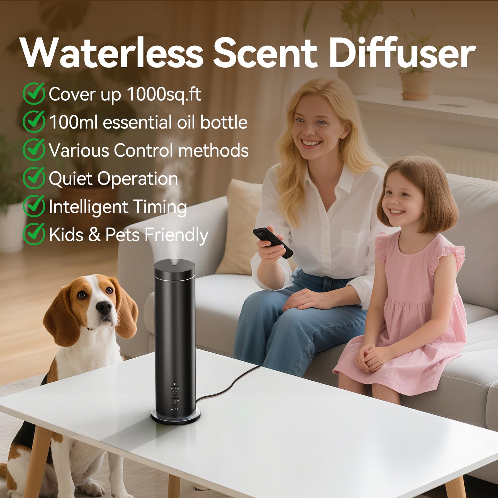 Hijoc diffuser remote control enables easy fragrance adjustments