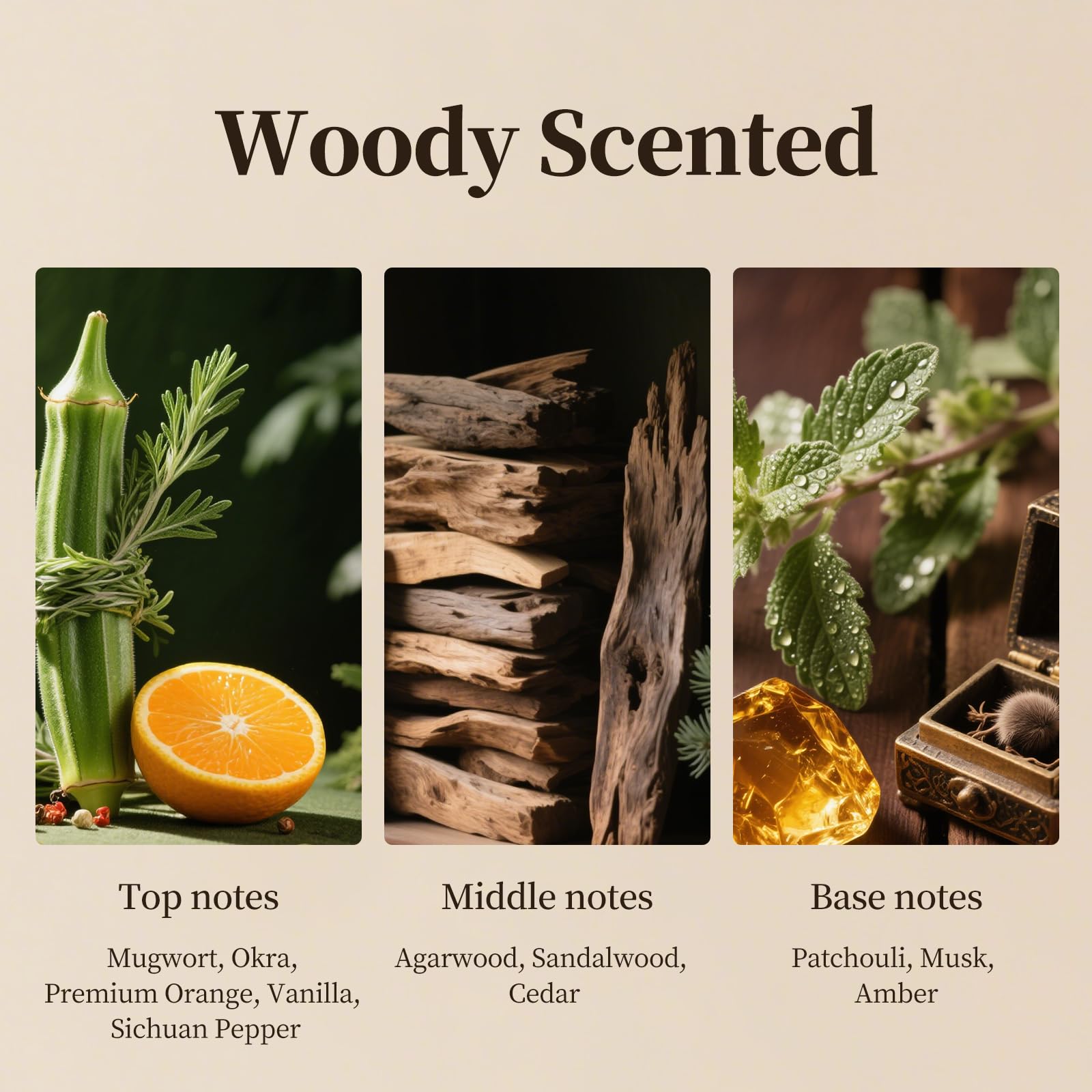 Hijoc Woody Scent packaging highlights recyclable materials