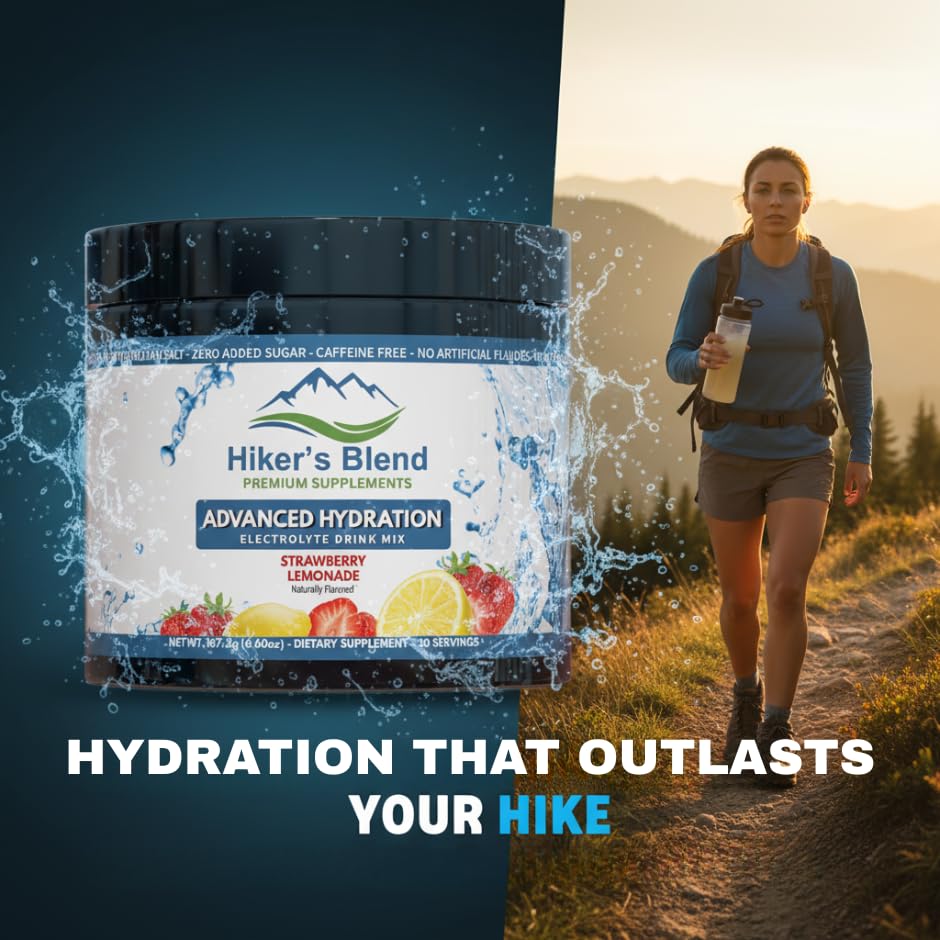 Hiker's Blend Pink Himalayan Salt emphasizes mineral balance during activity.