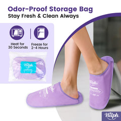 Hilph Foot Ice Pack Slippers suit day or night recovery and edema relief.