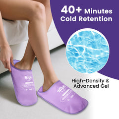 Hilph Foot Ice Pack Slippers feature leak-proof, double-sealed design for safety.