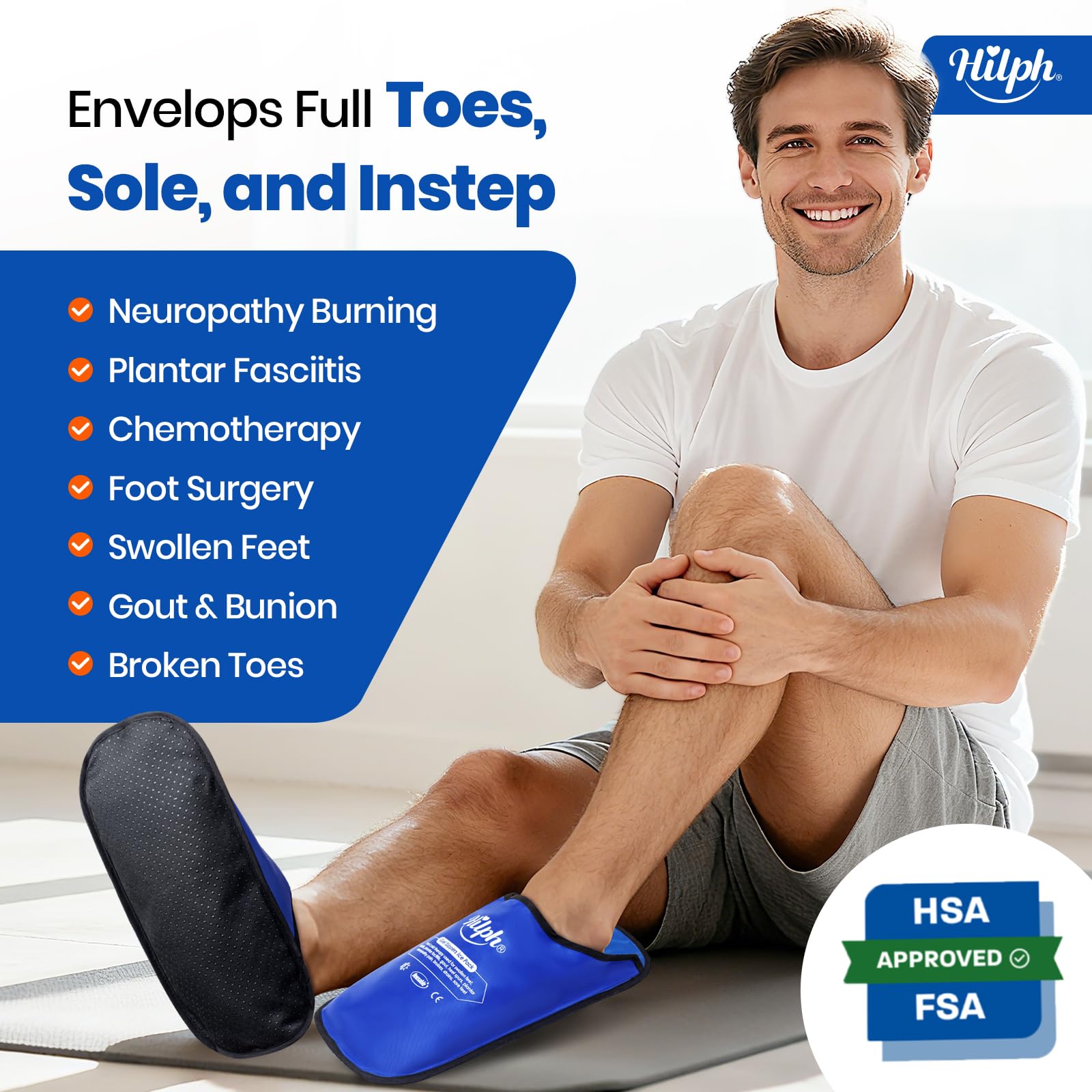 Hilph XL Foot Ice Slippers wide opening image demonstrates accommodating large feet.