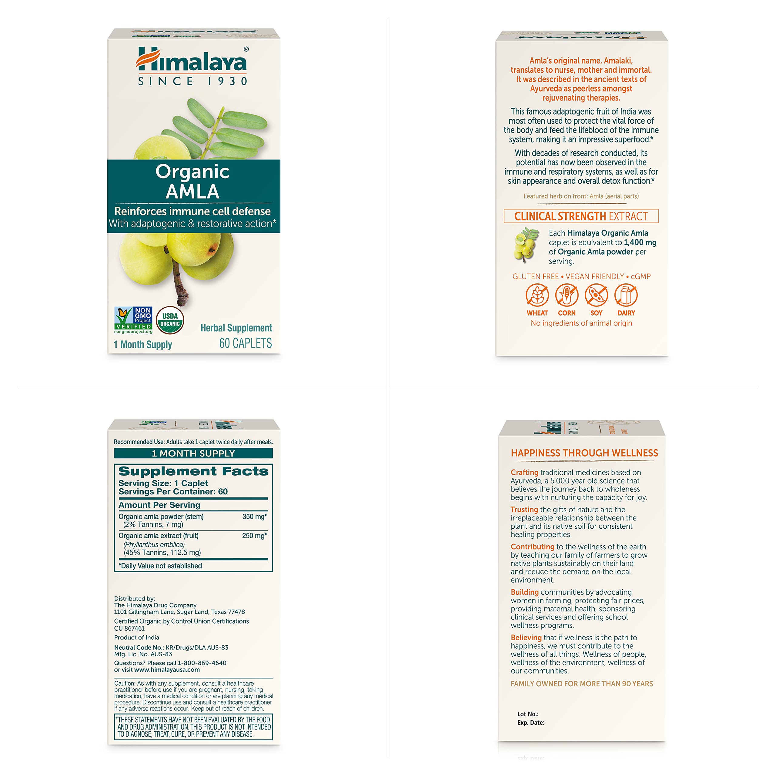 Himalaya Amla bottle on shelf in clean kitchen setting.