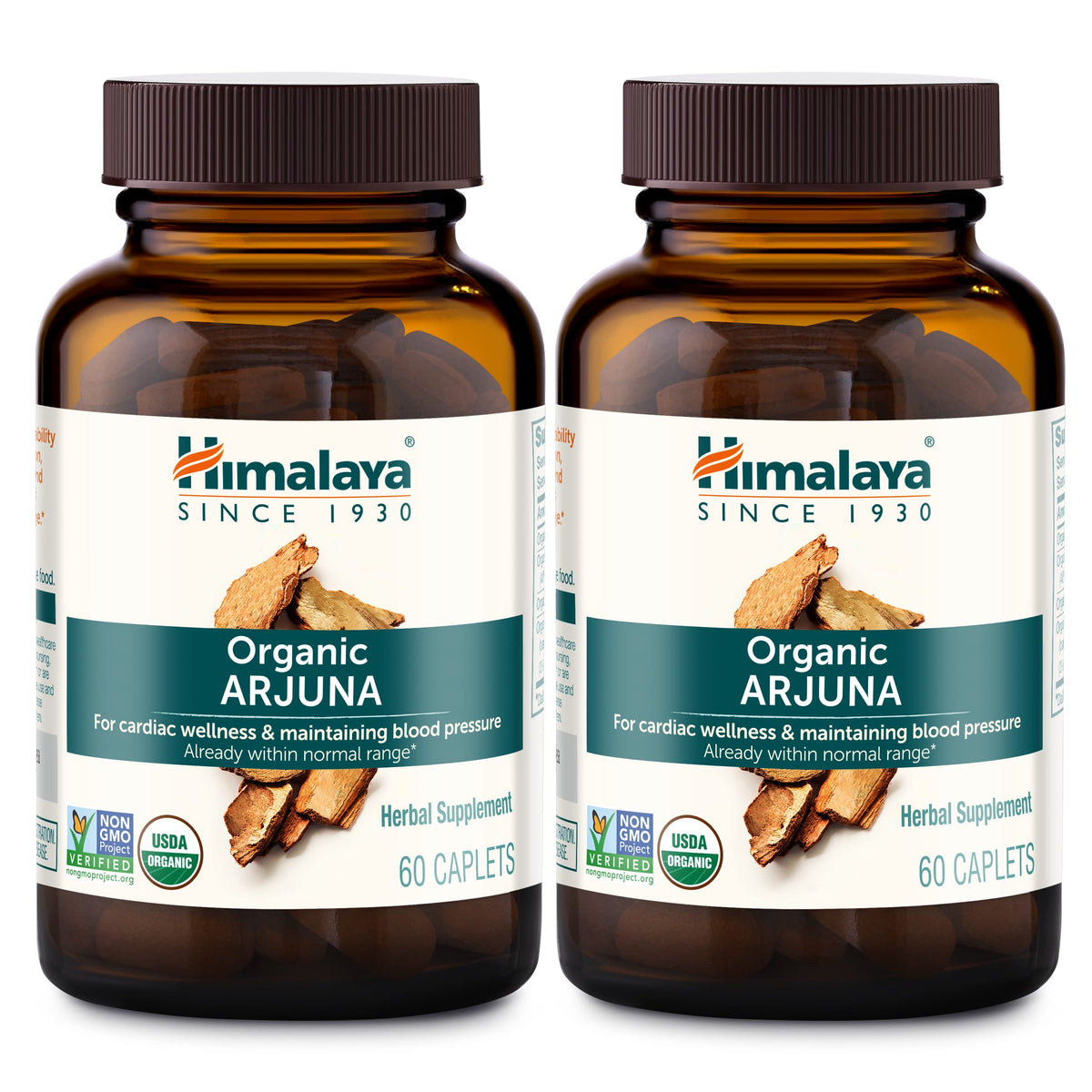 Himalaya Arjuna bottle cap, convenient daily heart wellness support.