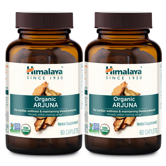 Himalaya Arjuna bottle cap, convenient daily heart wellness support.