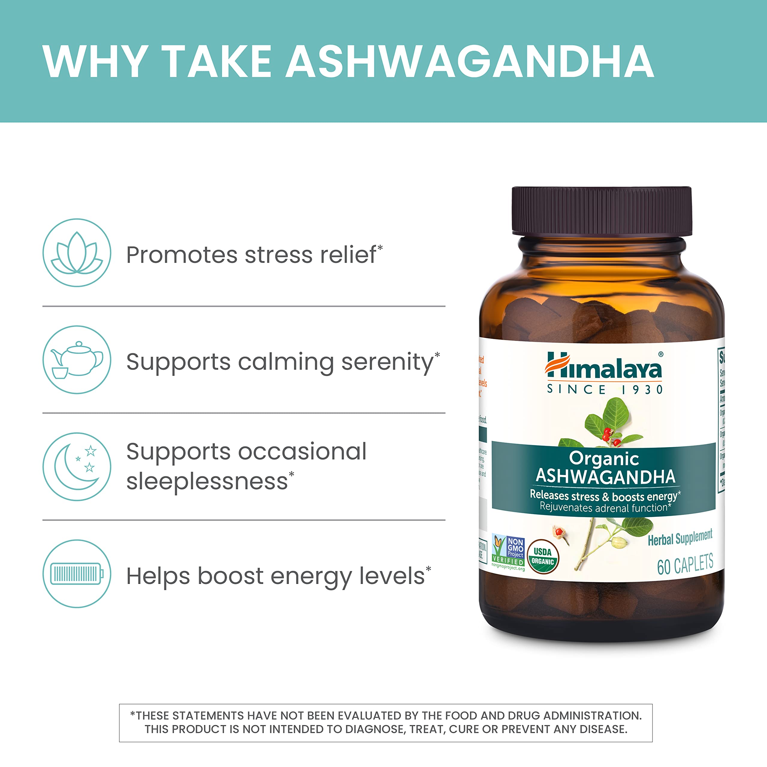 Himalaya Ashwagandha capsules close-up in the bottle.