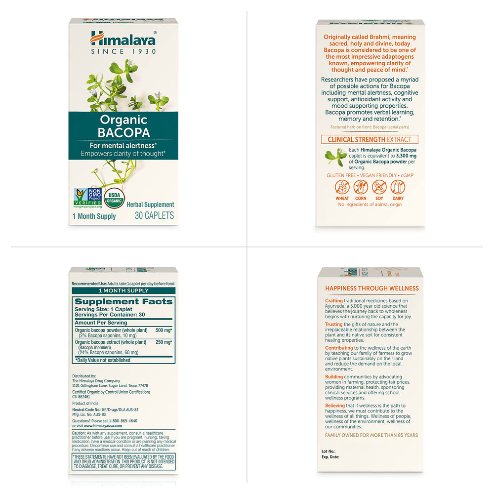 Himalaya Bacopa Monnieri packaging scene implying a calm, focused day.