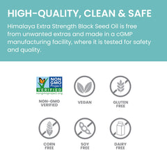Himalaya Black Seed Oil produced in a cGMP facility with strict quality control.