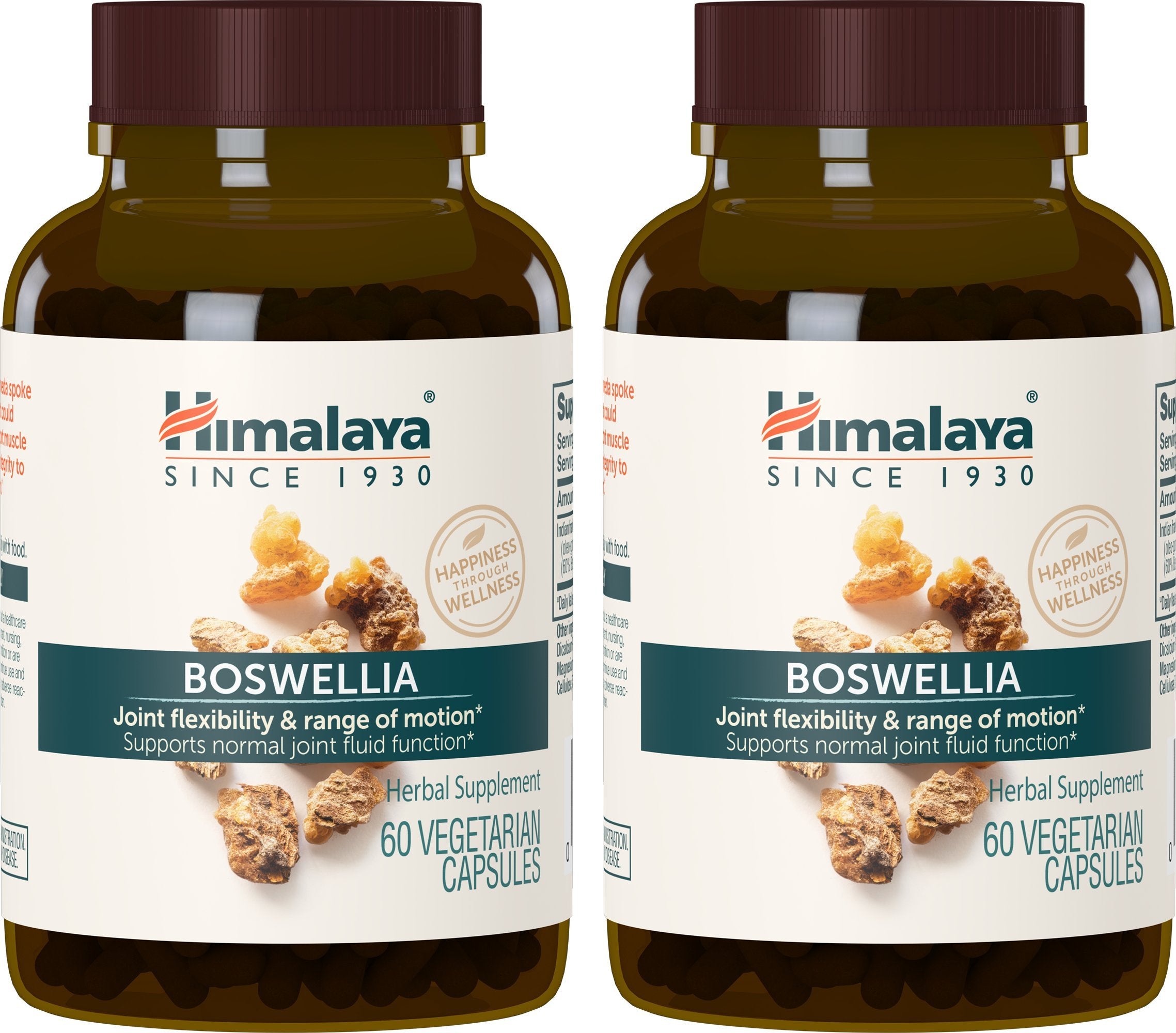 Himalaya Boswellia bottle front promoting joint support and mobility.