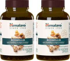 Himalaya Boswellia bottle front promoting joint support and mobility.