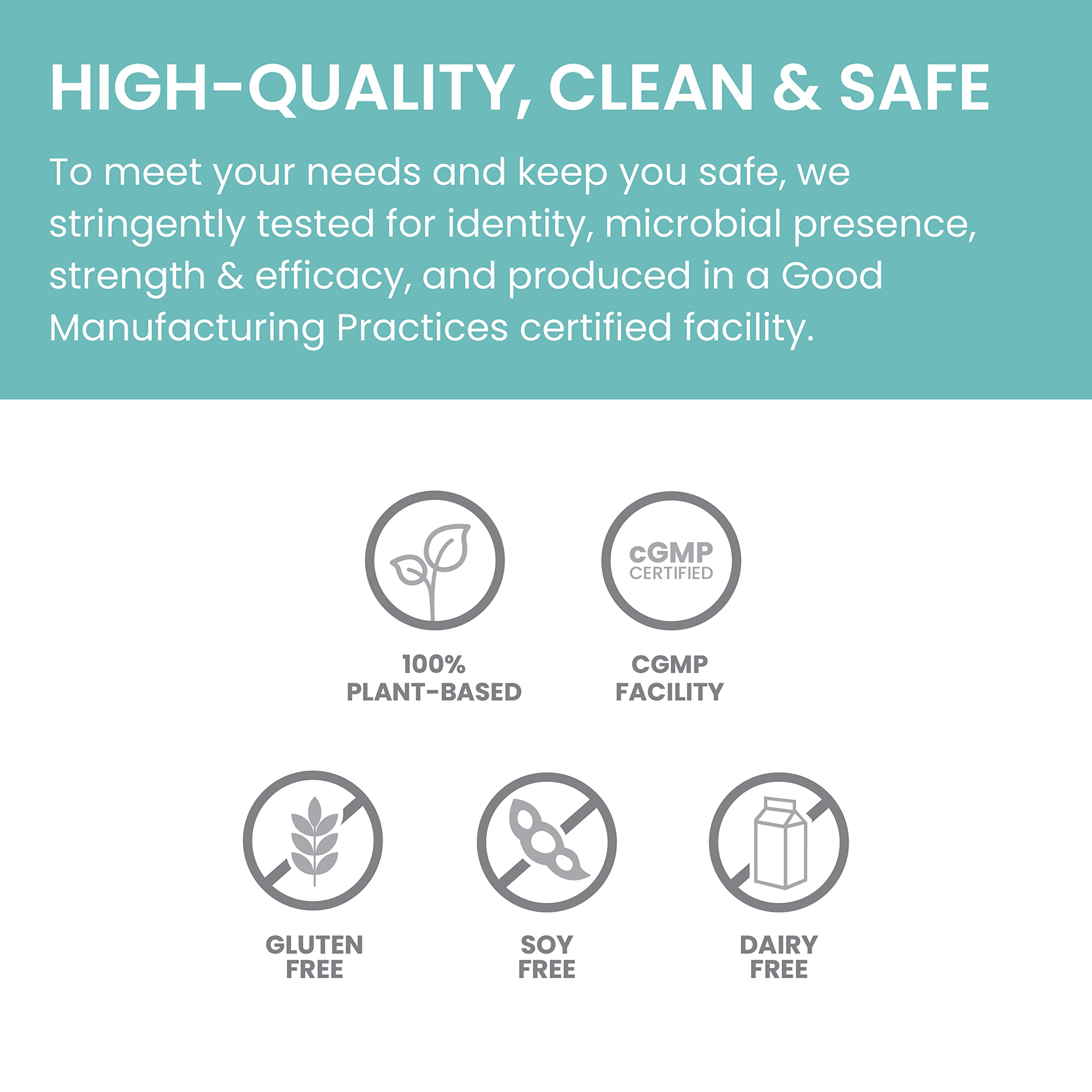 Himalaya Boswellia cGMP quality label confirming safety testing.