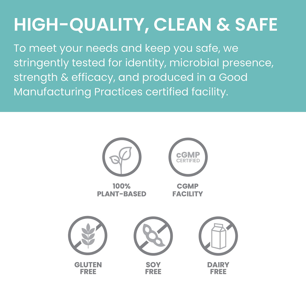Himalaya Boswellia cGMP quality label confirming safety testing.