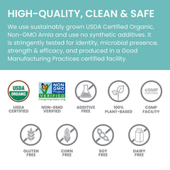 Himalaya organic certifications seal highlighting product purity and plant-based formulation.