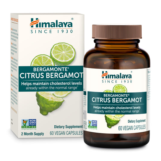 Himalaya Citrus Bergamot capsules bottle for daily metabolism support
