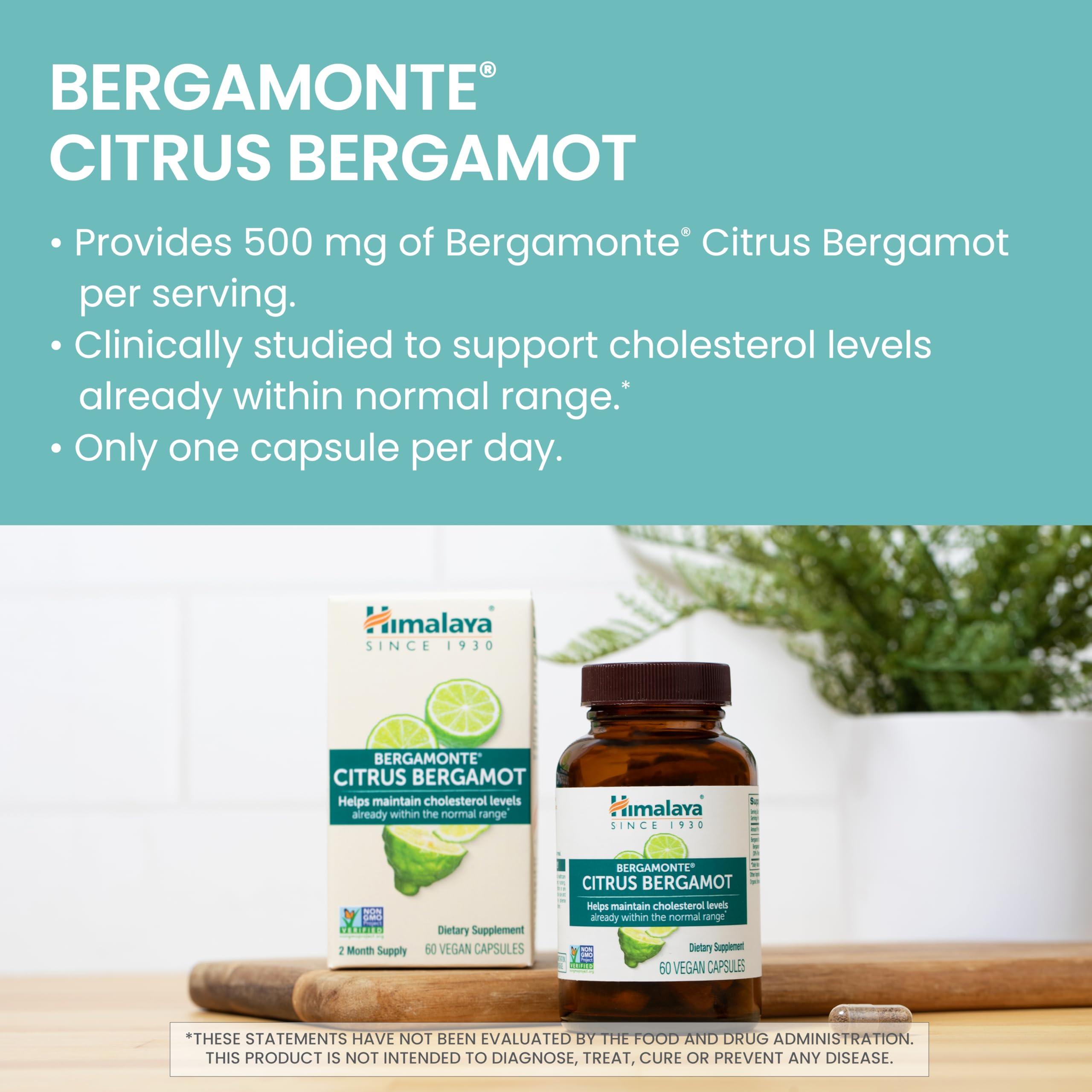 Himalaya Citrus Bergamot capsule close-up with vegan gluten-free formulation