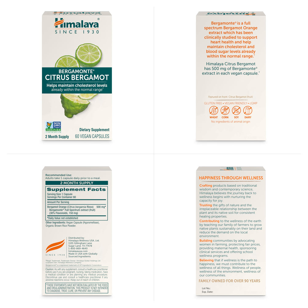 Himalaya Citrus Bergamot bottle with 60 capsules ready for daily use