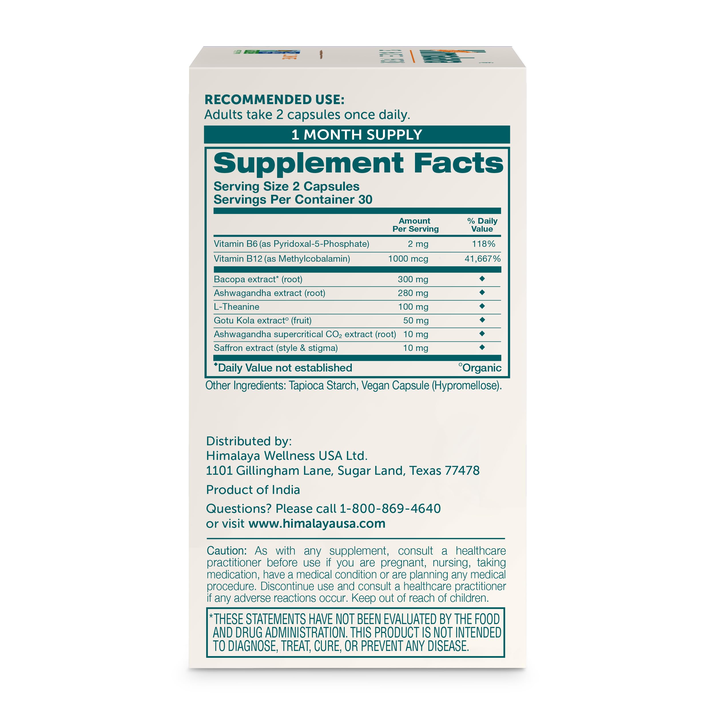 Himalaya Focused Mind vegan capsules for clean mental energy.