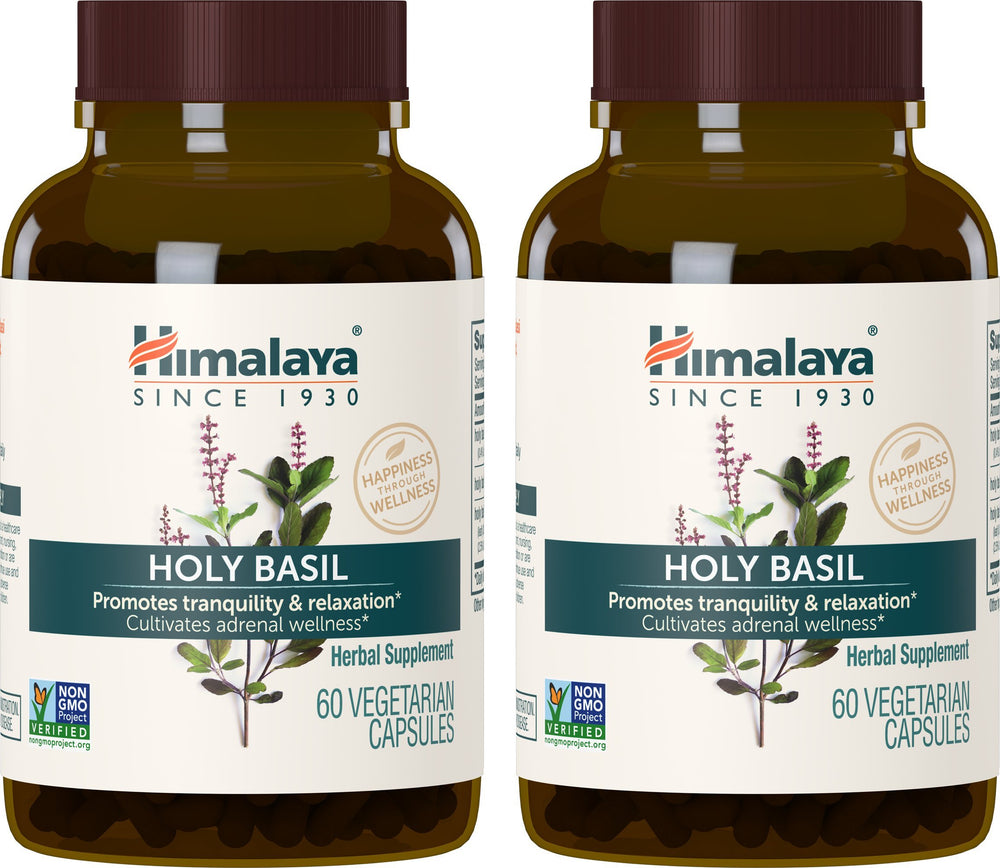 Himalaya Holy Basil bottle front view for daily stress support