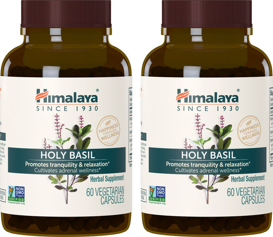 Himalaya Holy Basil bottle front view for daily stress support