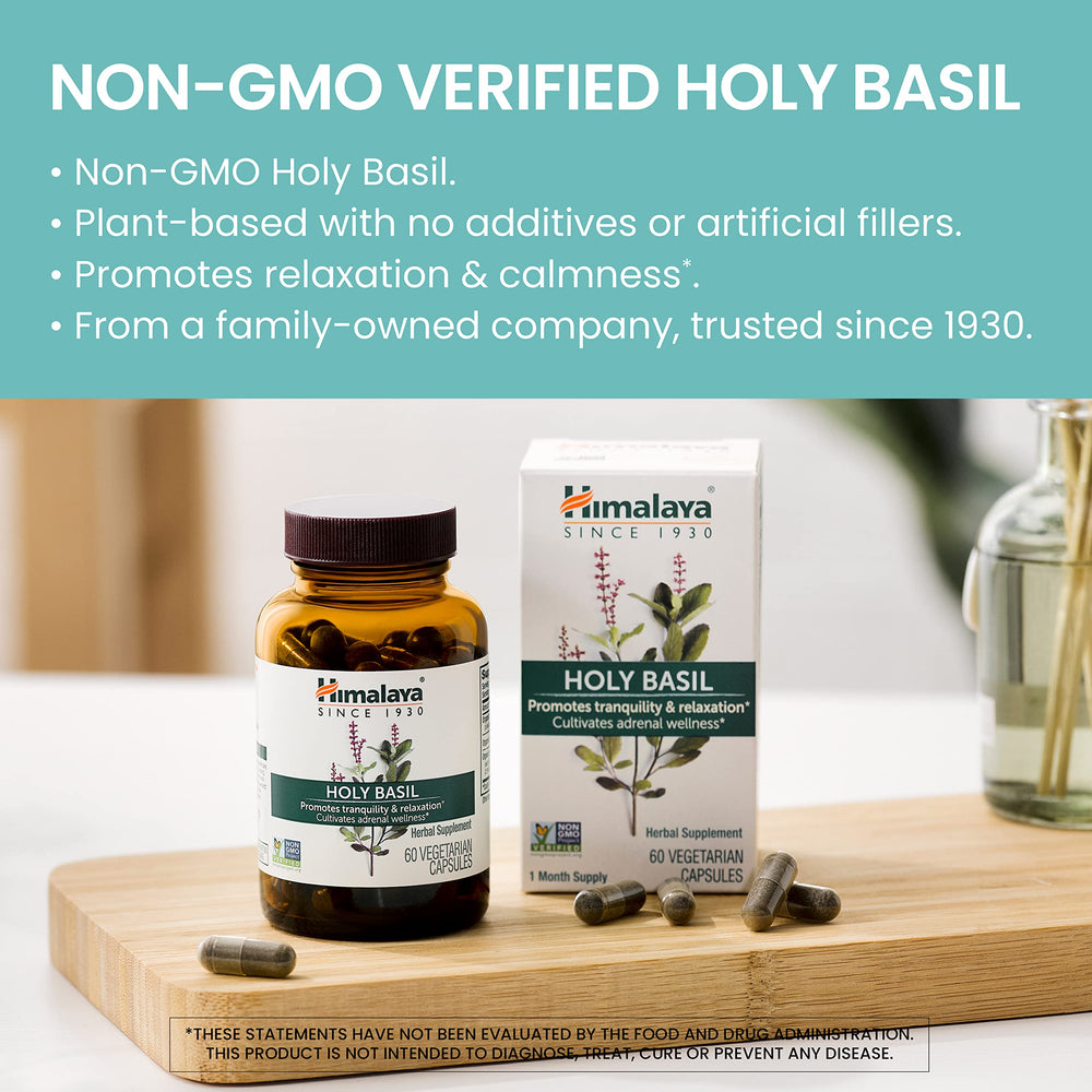 Himalaya Holy Basil pack of 2 bottles shows extended supply option