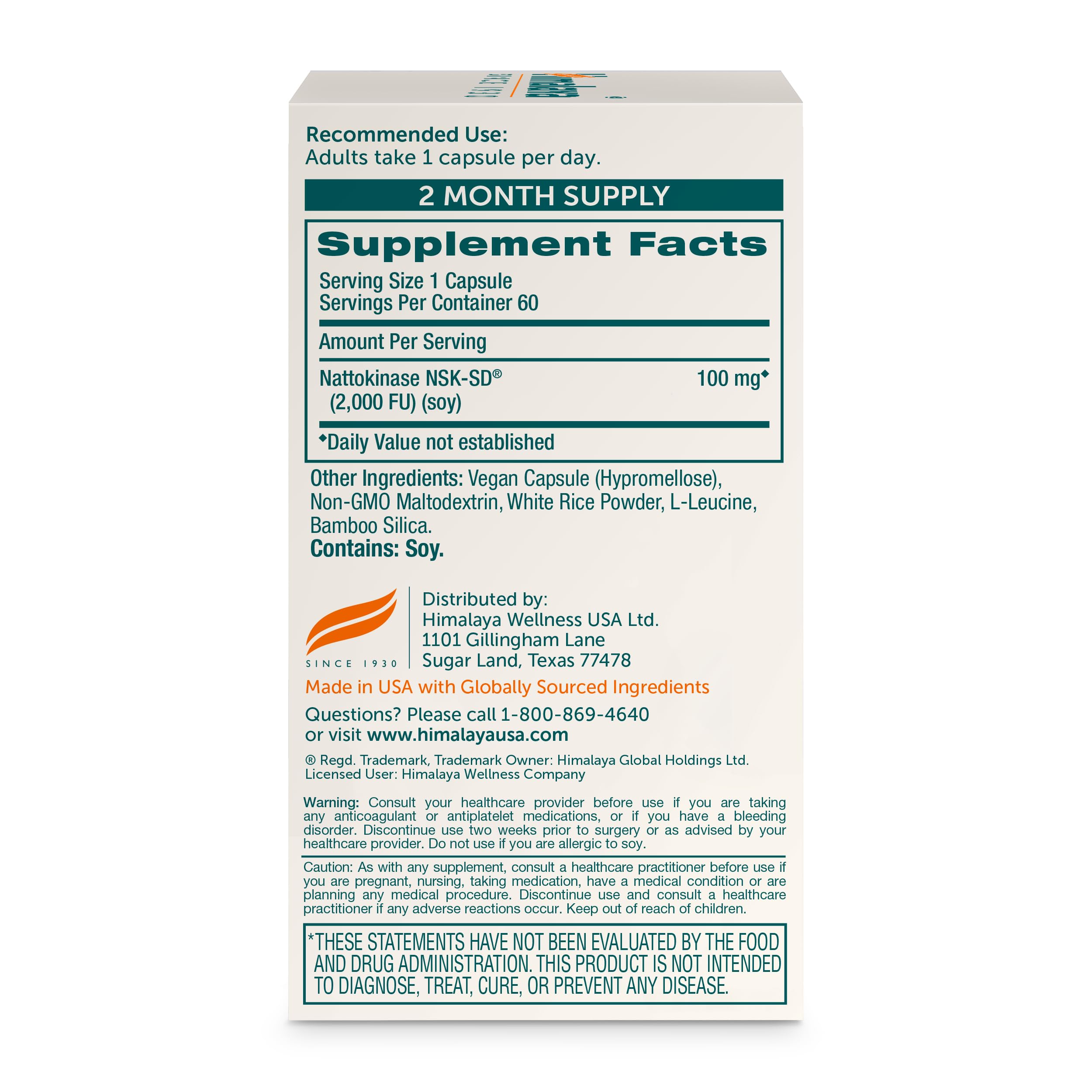 Himalaya NSK-SD nattokinase capsules close-up highlighting 100 mg per capsule.