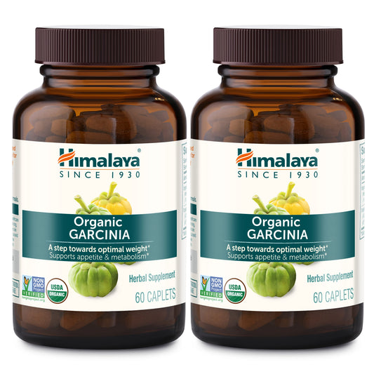 Himalaya Organic Garcinia Cambogia bottle with caplets for daily support