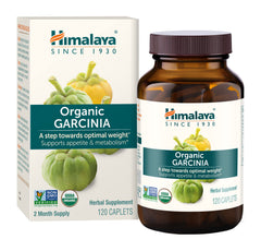 Himalaya Organic Garcinia Cambogia bottle-front with organic certification for trusted weight management