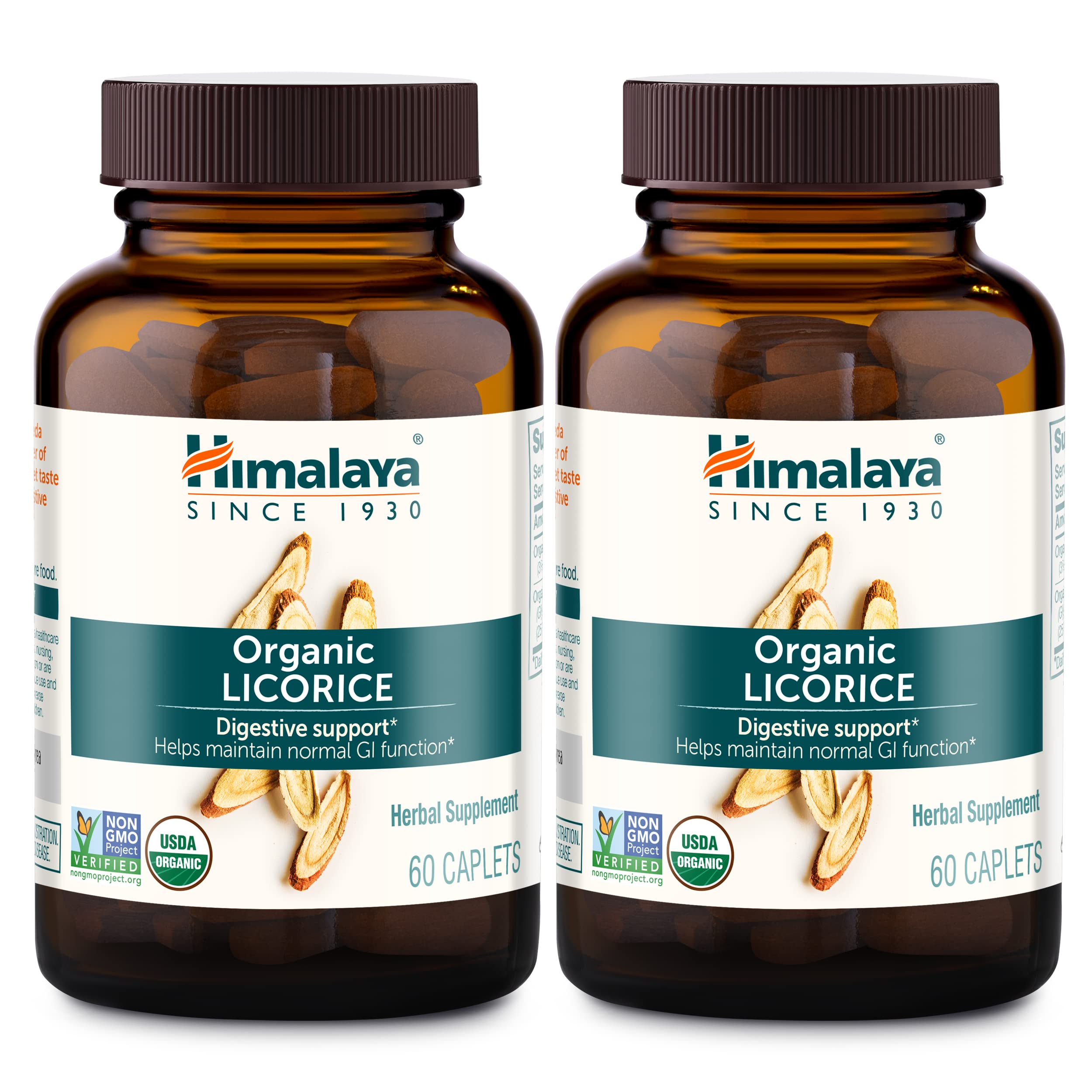 Himalaya Organic Licorice bottle showing capsules for gentle digestive support