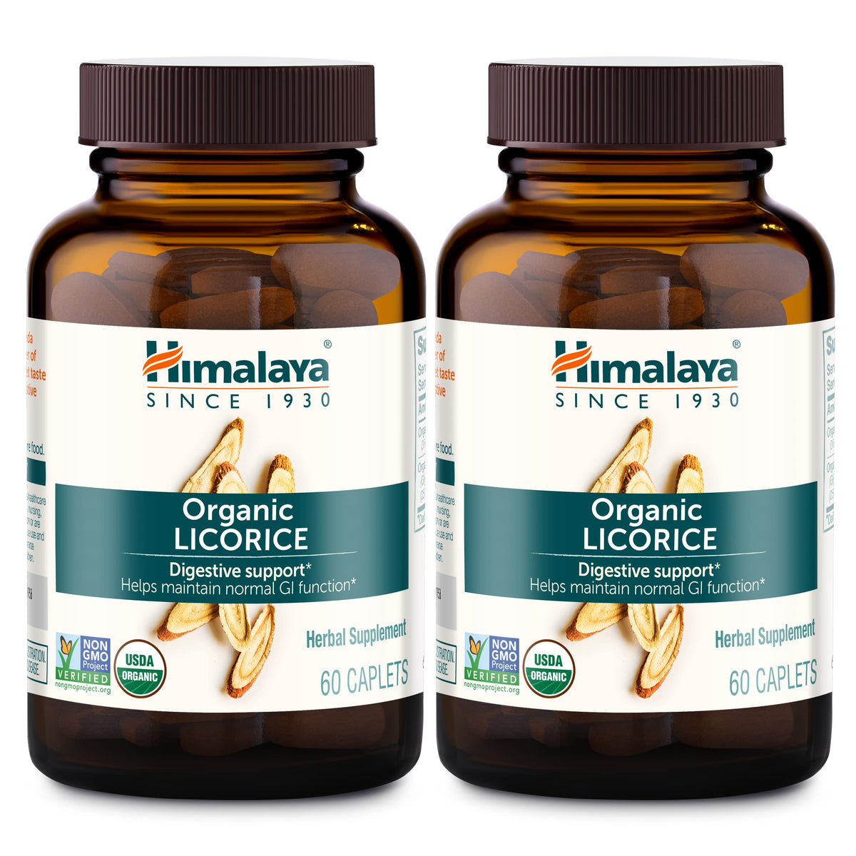 Himalaya Organic Licorice bottle showing capsules for gentle digestive support