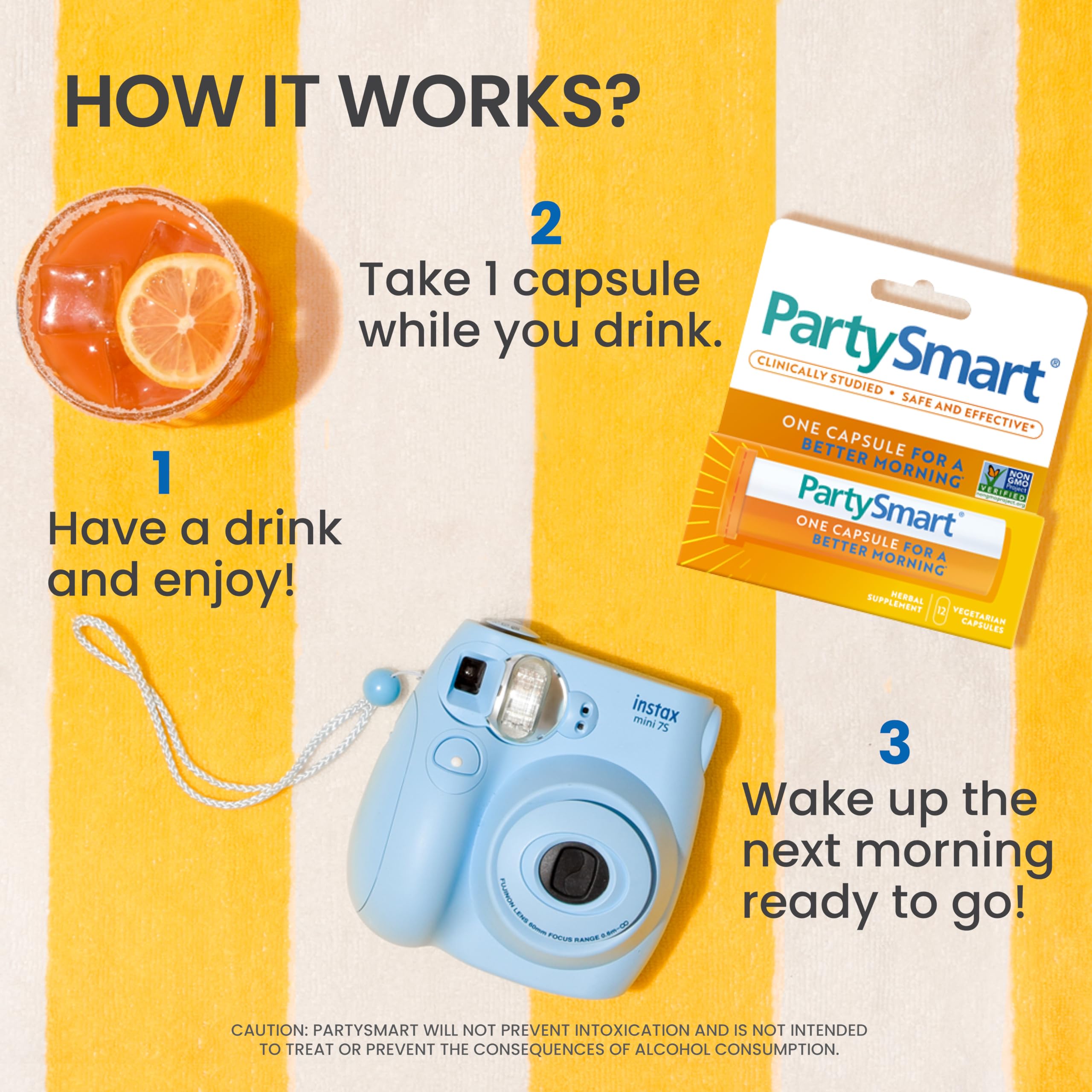 Himalaya PartySmart capsule in hand showing convenient dosing.