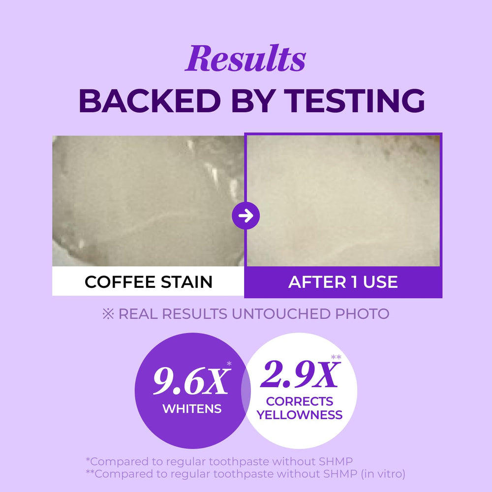 HIMALAYA PINKSALT Purple toothpaste enamel-protection in use