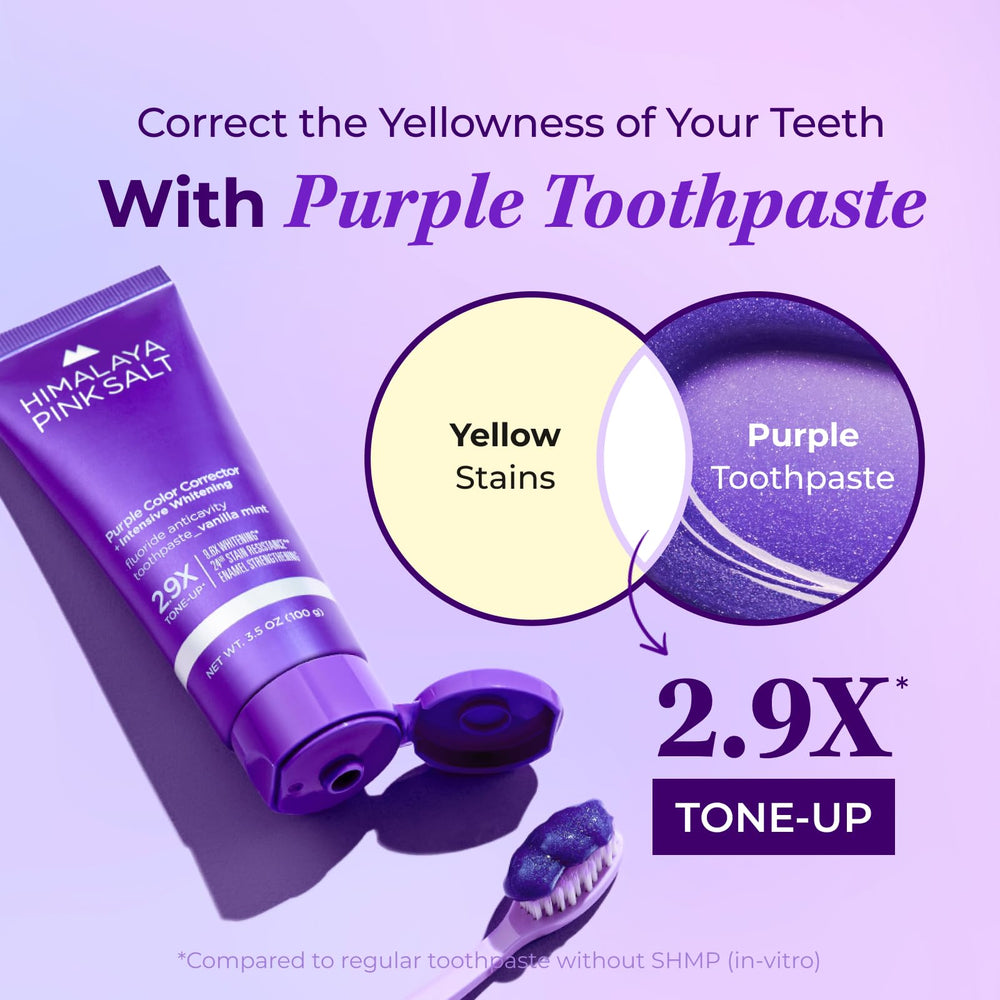 HIMALAYA PINKSALT Purple toothpaste natural salt crystals