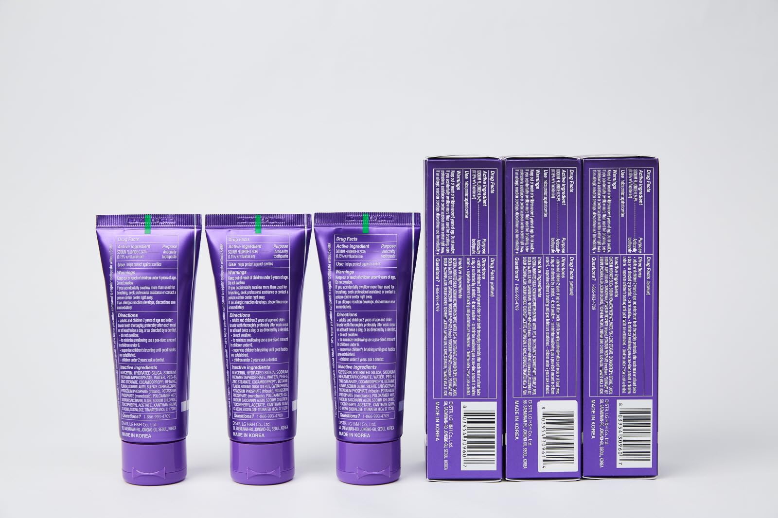 HIMALAYA PINKSALT Purple toothpaste vanilla-mint flavor impression