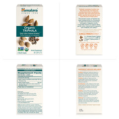 Himalaya Triphala daily-use ritual image encourages consistent capsule routine.
